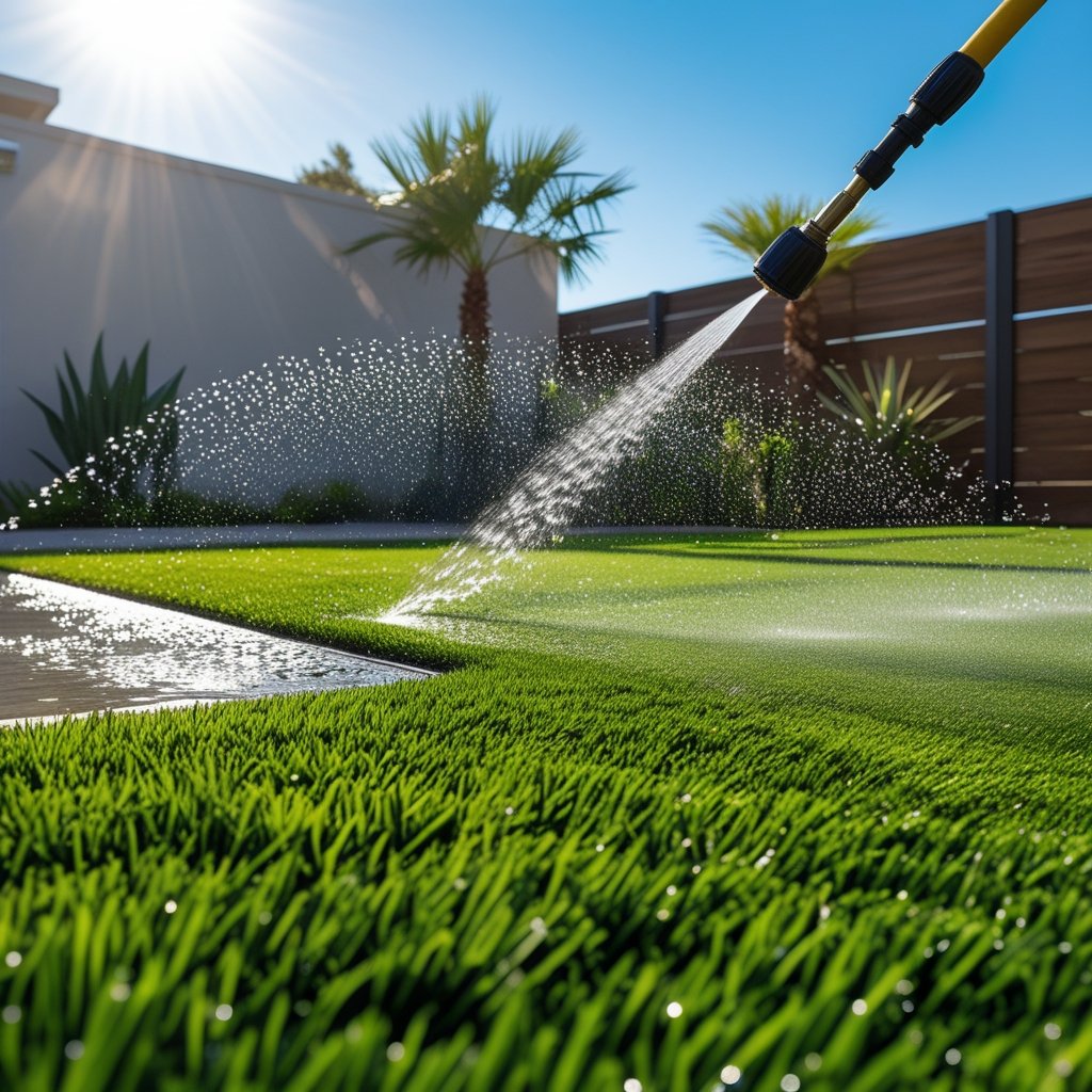 Proper Hosing Techniques for Artificial Turf