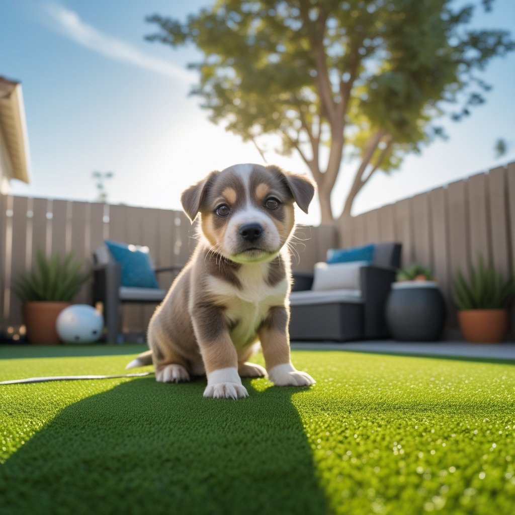 Puppy Training on Artificial Turf in San Diego