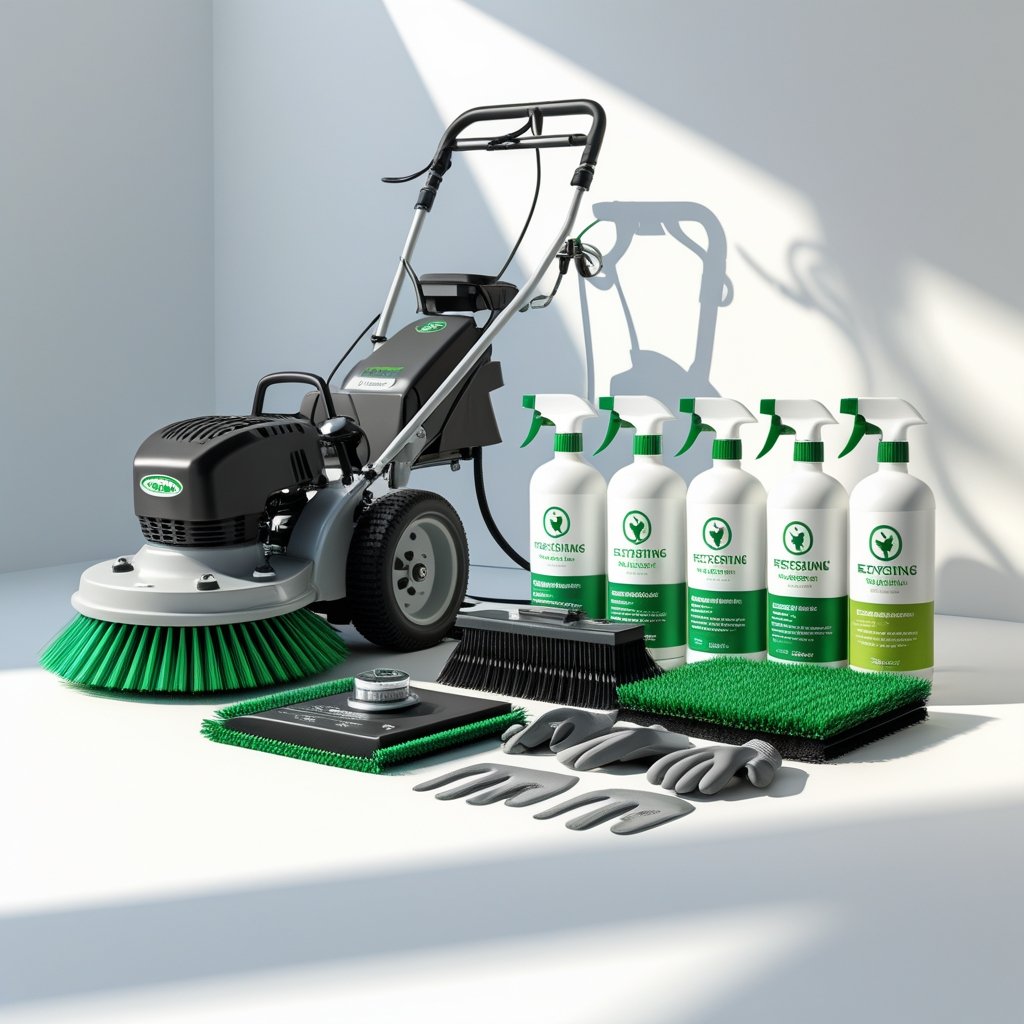 Professional turf cleaning equipment used by Turf Cleaning SD