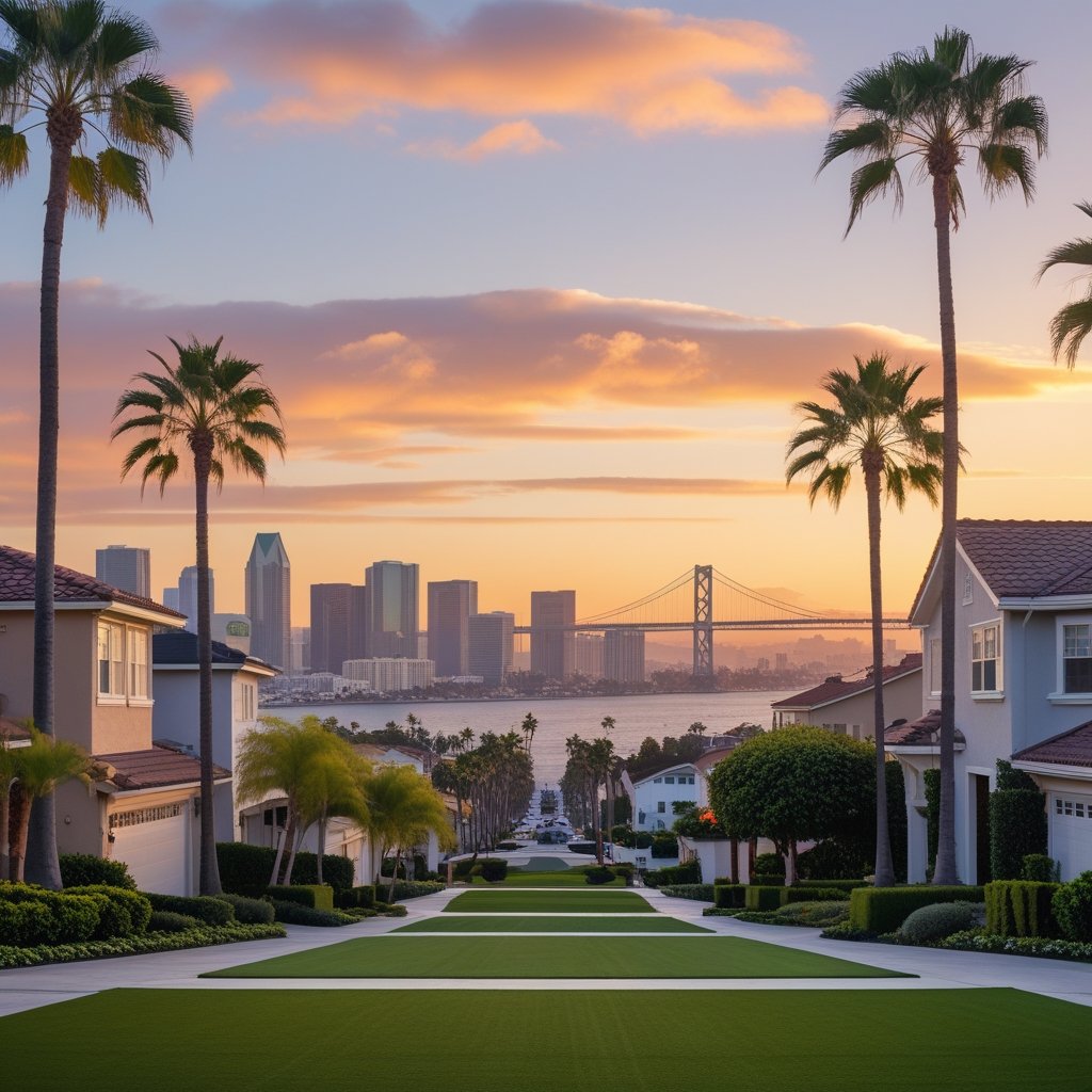 San Diego skyline and neighborhoods served by Turf Cleaning SD